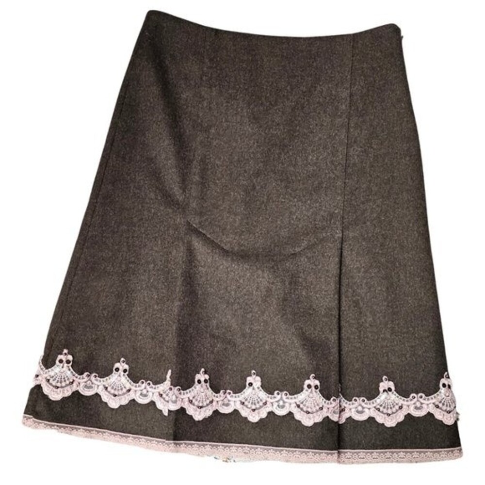 Vintage Y2K Skirt Cottage Academia Steampunk Coquette Feminine Wool Blend Size M